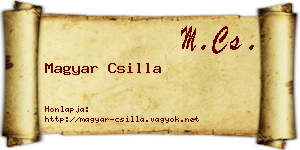 Magyar Csilla névjegykártya